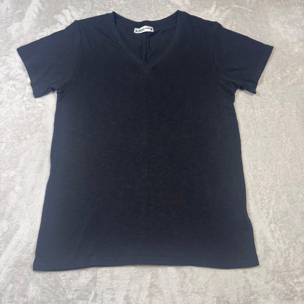 NWOT American Giant Womens Classic Supima Cotton V Neck‎ Tee Black M Made in USA